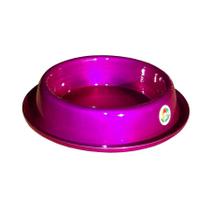 Comedouro Tigela Alumínio Violeta para Cães e Gatos Vida Mansa - 200ml