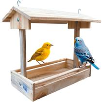 Comedouro Tratador Silvestre para Pássaros Alimentador Aves Livres Porta Ração Viveiros Comedouro Tratador Silvestre para Pássaros Alimentador Aves Livres Porta Ração Viveiros