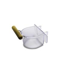 Comedouro trinca ferro com poleiro 110 ml cristal injetfour