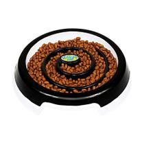 Comedouro Truqys Slow Food para Cães e Gatos Preto - Tamanho G