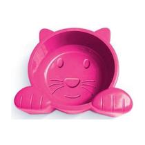 Comedouro wa cat face rosa