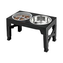Comedouros Elevados Ajustáveis Para Cães, Tigelas De Aço Inoxidável Para Comida E Água Para Cães