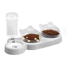 Comedouros Elevados Marchul para Gatos com 3 Tigelas e Garrafa de Água