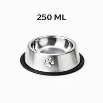 Comedouros Inox Antiderrapante para Cães e Gatos Kit 2 Unidades Pote Prato Bebedouro Pet Aço Inoxidável