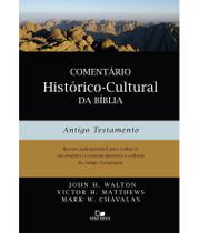 Comentário histórico cultural da bíblia antigo testamento capa dura