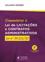 Comentarios A Lei De Licitacoes E Contratos Administrativos Lei Nº 14.133/21 - 4ª Edição 2024 Juspodivm