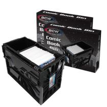 Comic Book Bin BCW Short Holds 150 Standard Black, pacote com 2 Comic Book Bin BCW Short Holds 150 Standard Black, pacote com 2