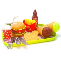 Comida de Brincar Kit de Fast Food e Sobremesa 8813 - COML Belatorre