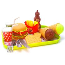 Comida de Brincar Kit de Fast Food e Sobremesa 8813 - Dorémi Comida de Brincar Kit de Fast Food e Sobremesa 8813 - Dorémi