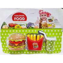 Comida de Brincar Kit de Hambúeguer Batata Frita Refri 8807 - Dorémi