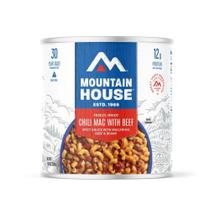 Comida de sobrevivência liofilizada Mountain House Chili Mac com carne bovina