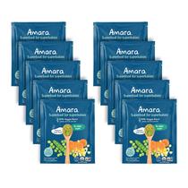 Comida orgânica para bebês Amara Stage 2 Ervilhas, milho e cenoura 10x100g
