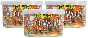 Comida para animais de estimação Zoo Med Can O Worms, latas de 35 g, pacote com 3