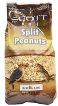 Comida para pássaros Scott Pet Peanuts Split Whole, sem casca, 3,63 kg