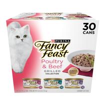 Comida úmida para gatos Fancy Feast Aves e bovinos grelhados 30x85g