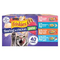 Comida úmida para gatos Purina Friskies Pate Frutos do mar/frango 40x156g