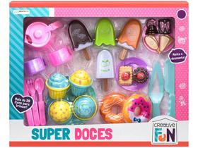 Comidinha de Brinquedo Creative Fun Super Doces - Multikids 27 Peças