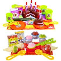 Comidinha De Cortar Infantil Brinquedo Crec Crec Festa De Aniversário E Sorveteria Crianças Big Star