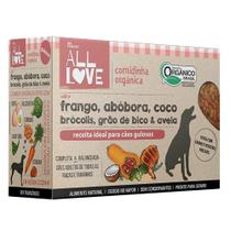 Comidinha Orgânica All Love Frango, Abóbora, Coco, Brocólis, Grão de Bico, & Aveia para Cães Gulosos