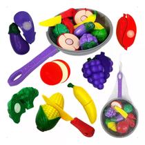 Comidinhas Piquenique Picnic Frigideira Brinquedo Infantil Cozinha Gourmet Comidas Frutas Legumes