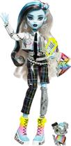 Comitê de boas-vindas de Frankie Stein da Doll Monster High com 15 acc