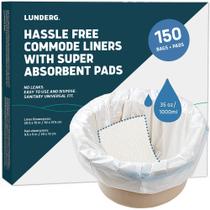 Commode Liners Lunderg Value Pack Medical Grade 150 unidades Commode Liners Lunderg Value Pack Medical Grade 150 unidades