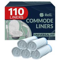 Commode Liners Reli. Pacote de 110 descartáveis de ajuste universal Commode Liners Reli. Pacote de 110 descartáveis de ajuste universal