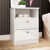 Cômoda 0187 2 Gavetas com Nicho Branco - Genialflex Cômoda 0187 2 Gavetas com Nicho Branco - Genialflex