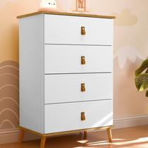 Comoda 04 Gav Jujuba 105cm x 725cm x 455cm Branco/Nature Comoda 04 Gav Jujuba 105cm x 725cm x 455cm Branco/Nature