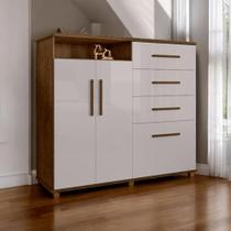 Cômoda 04 Gavetas e 02 Portas Helena Malbec e Off White Cômoda 04 Gavetas e 02 Portas Helena Malbec e Off White