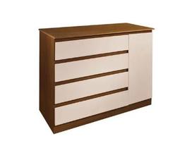 Cômoda 045 4 Gavetas com 1 Porta Com Sapateira New Canion/Off White - Móveis Valverde Cômoda 045 4 Gavetas com 1 Porta Com Sapateira New Canion/Off White - Móveis Valverde