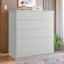 Cômoda 05 Gavetas Compacta Cinza