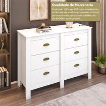 Cômoda 06 gavetas Floratta - Branco
