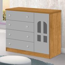 Cômoda 1 Porta 4 Gavetas Alvin