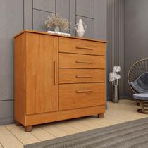 Cômoda 1 Porta 4 Gavetas com pés 104cm Chicago