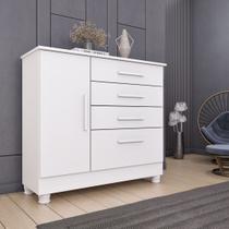 Cômoda 1 Porta 4 Gavetas com pés 104cm Chicago