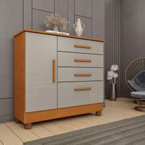 Cômoda 1 Porta 4 Gavetas com pés 104cm Chicago