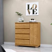 Cômoda 1 Porta 4 Gavetas Vega Estilo Moderno