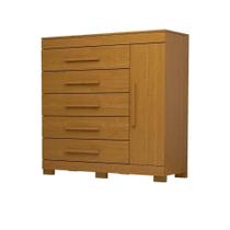 Cômoda 1 Porta 5 Gavetas 100% Mdf Rayane Prime Acp Móveis Cinamomo