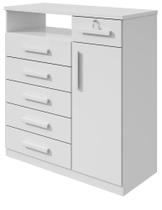 Cômoda 1 Porta 6 Gavetas 1 Nicho Da Vinci - Lopas Cômoda 1 Porta 6 Gavetas 1 Nicho Da Vinci - Lopas