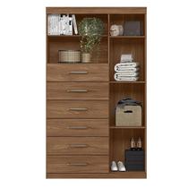 Comoda 1 porta 6 gavetas Marabá Jatobá Acetinado - Santos Andirá Comoda 1 porta 6 gavetas Marabá Jatobá Acetinado - Santos Andirá