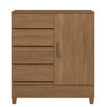 Cômoda 1 Porta Bater 4 Gavetas Fit 1.4 Santos Andirá