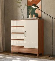 Comoda 1 Porta com 4 Gavetas Com Pés Santos Andira Jequitiba / Off White