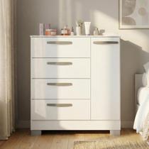 Cômoda 1 Porta E 4 Gavetas Organizador De Roupas Sapato Quarto Cômoda 1 Porta E 4 Gavetas Organizador De Roupas Sapato Quarto