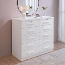 Cômoda 10 Gavetas 100% MDF Ryad Cômoda 10 Gavetas 100% MDF Ryad