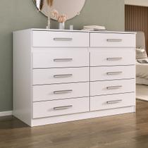 Cômoda 10 -Gavetas Alexia - Yescasa Branco Cômoda 10 -Gavetas Alexia - Yescasa Branco