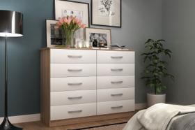 Cômoda 10 Gavetas Austin MDP 15mm com Puxadores Prateados Resistentes