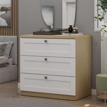 Cômoda 100% MDF 3 Gavetas Provençais Infinity Branco/Savana Cômoda 100% MDF 3 Gavetas Provençais Infinity Branco/Savana
