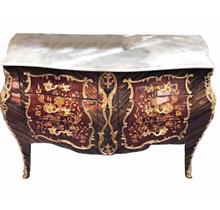 Cômoda 125cm Formosa Classica Bronze Marchetaria Florais