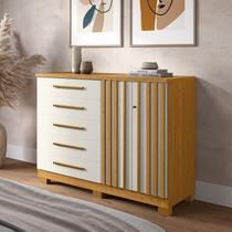 Cômoda 136cm 2 Portas e 5 Gavetas com Sapateira 100% Mdf Gérbera